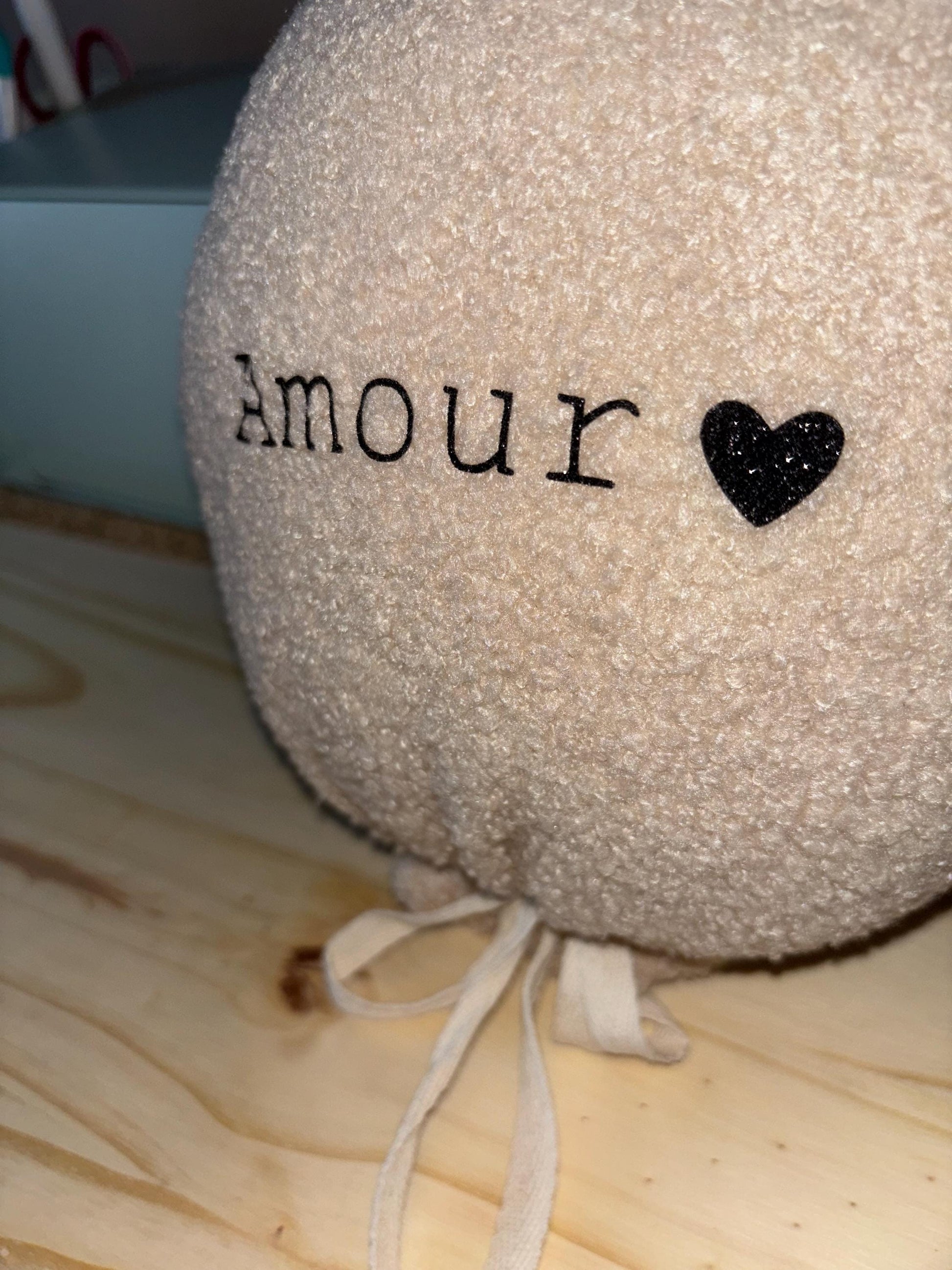 Ballon décoratif mural en peluche, amour noir pailleté Ma boutique