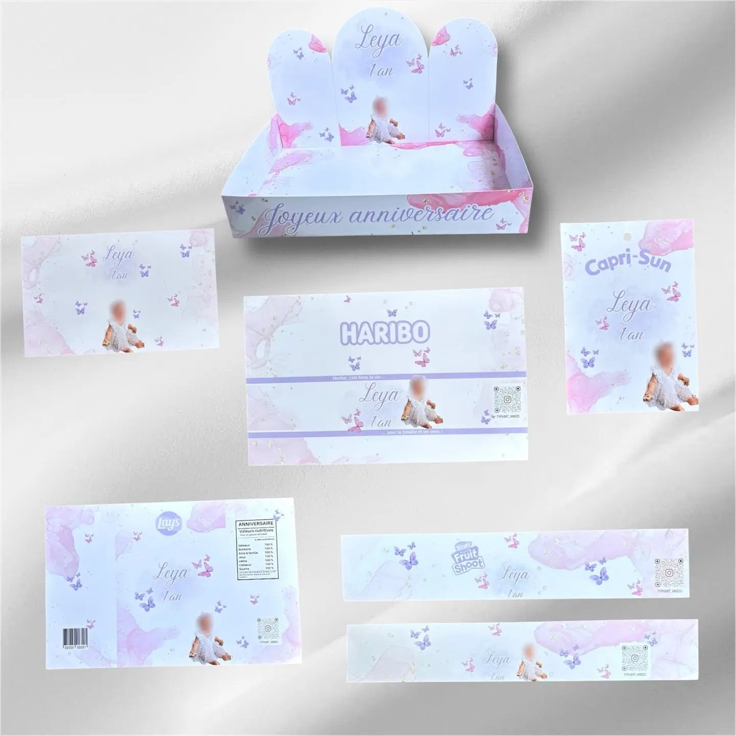 Papeterie personnalisée, étiquette, anniversaire, thème, gender reveal, baptême Ma boutique