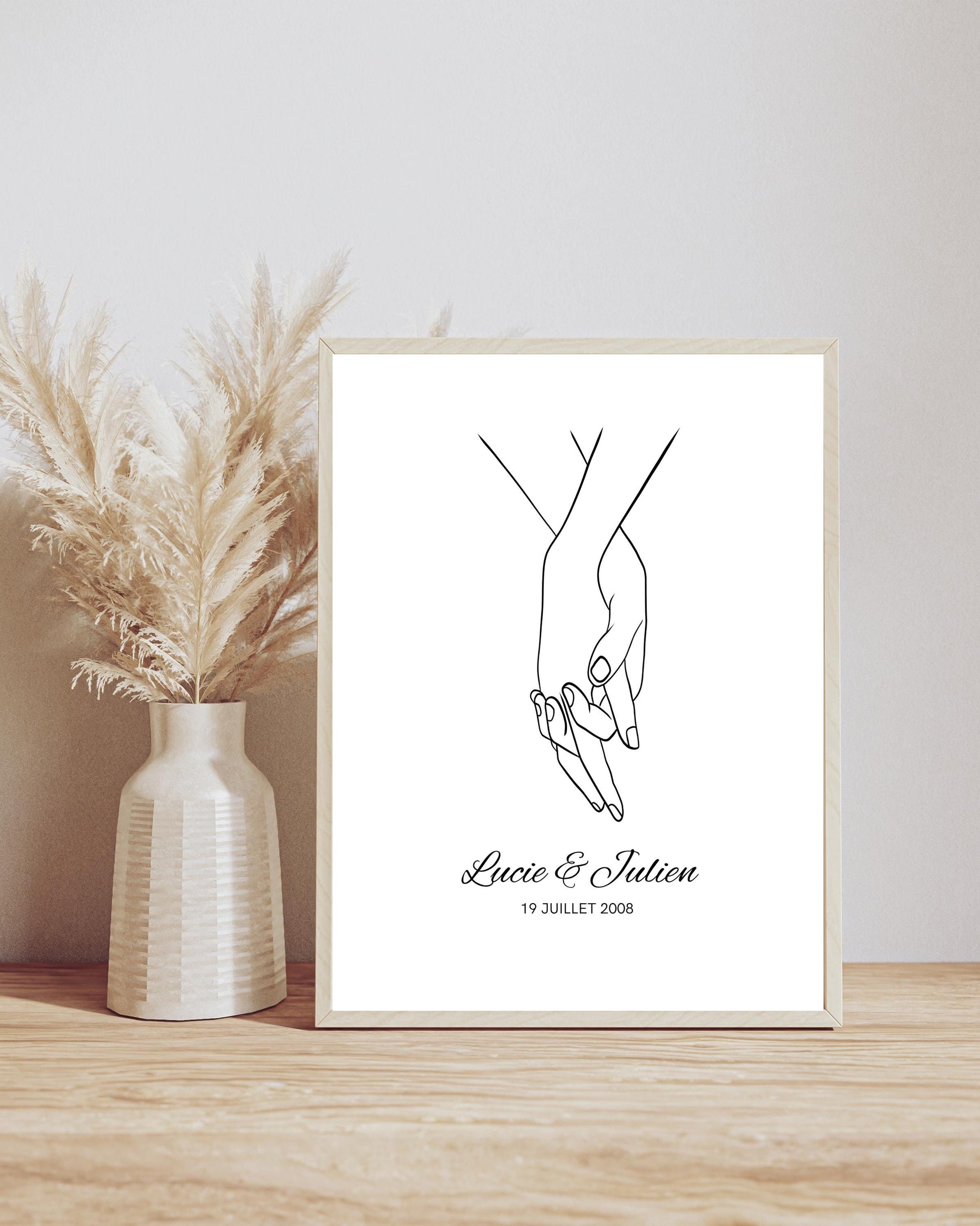 Line art couple mains Ma boutique