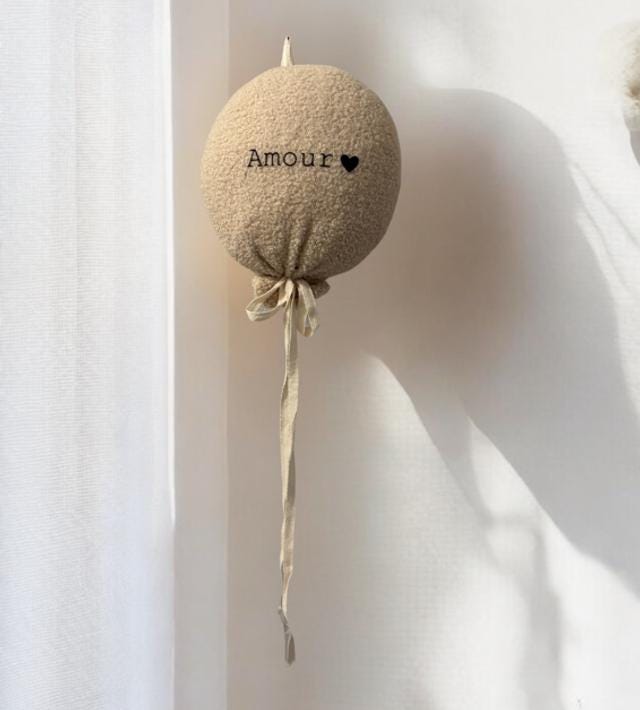 Ballon décoratif mural en peluche, amour noir pailleté Ma boutique