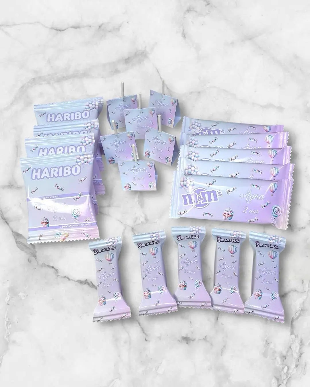 Papeterie personnalisée, étiquette anniversaire, thème, gender reveal, baptême Ma boutique