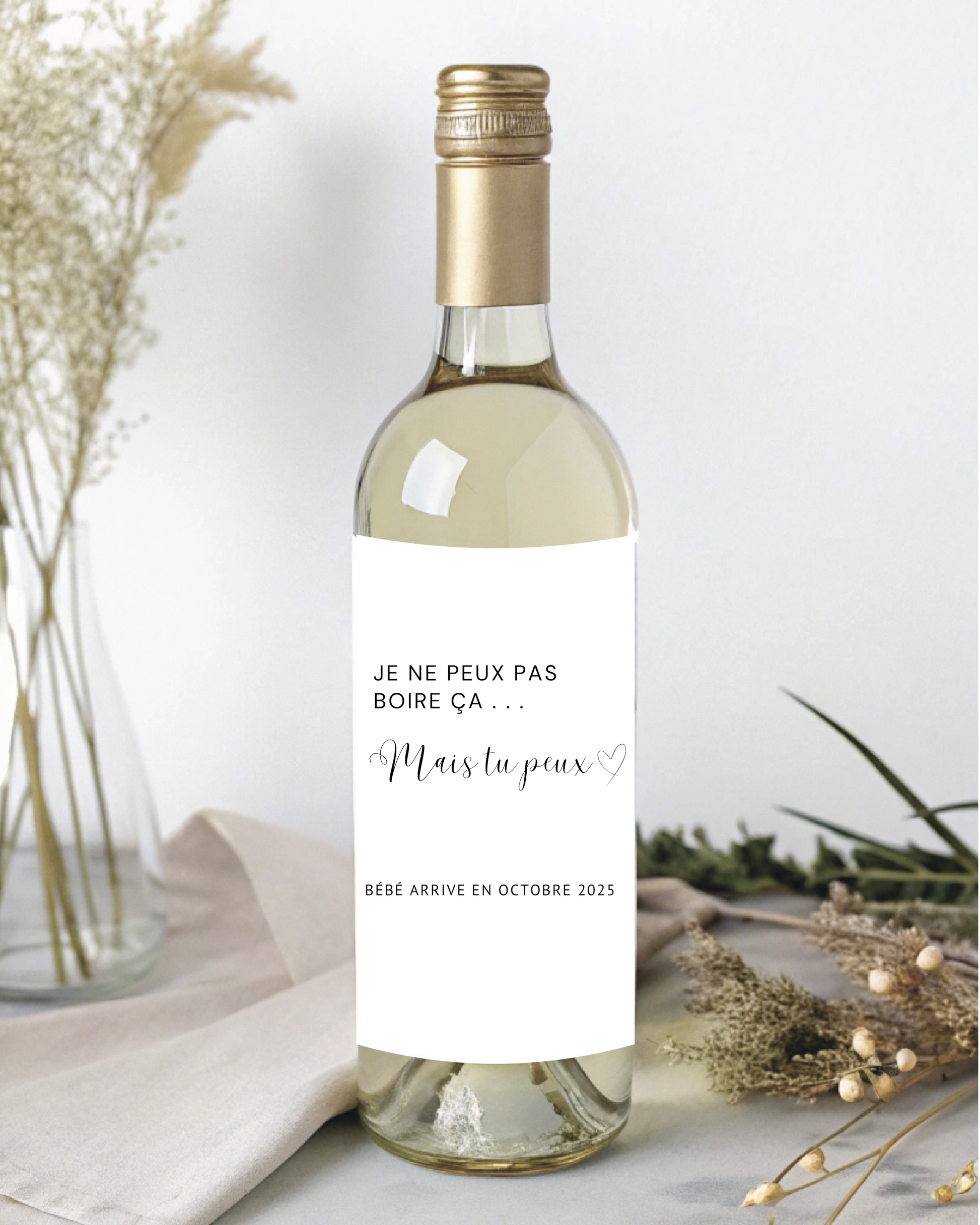 Étiquette bouteille de vin Ma boutique