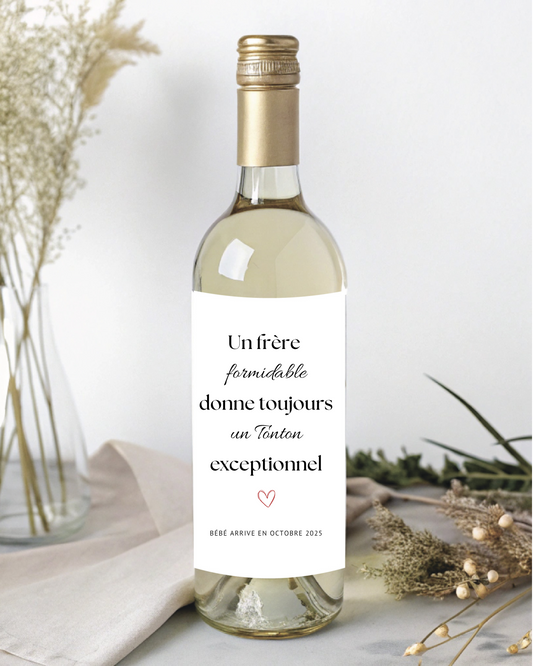 Étiquette bouteille de vin Ma boutique