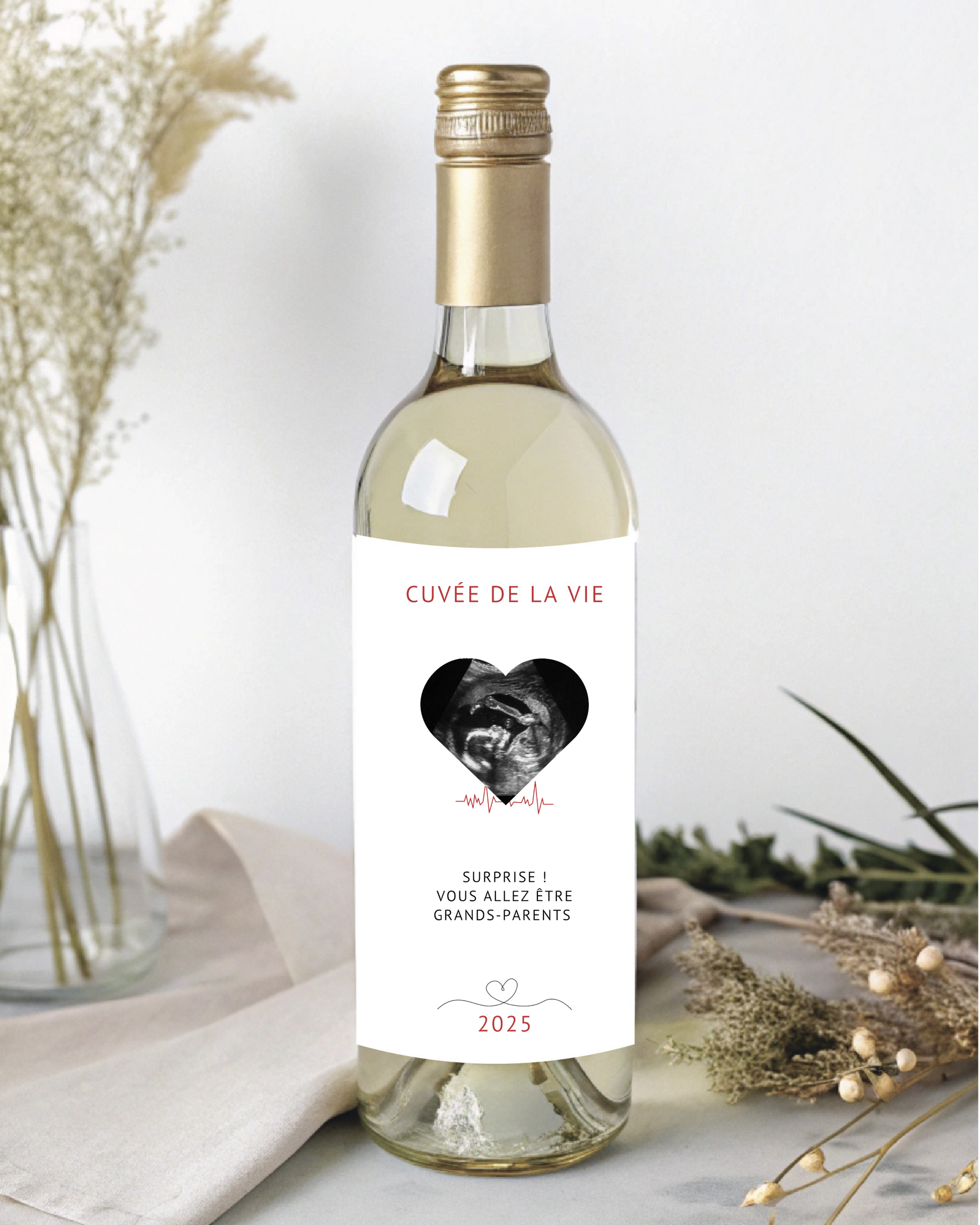 Étiquette bouteille de vin Ma boutique