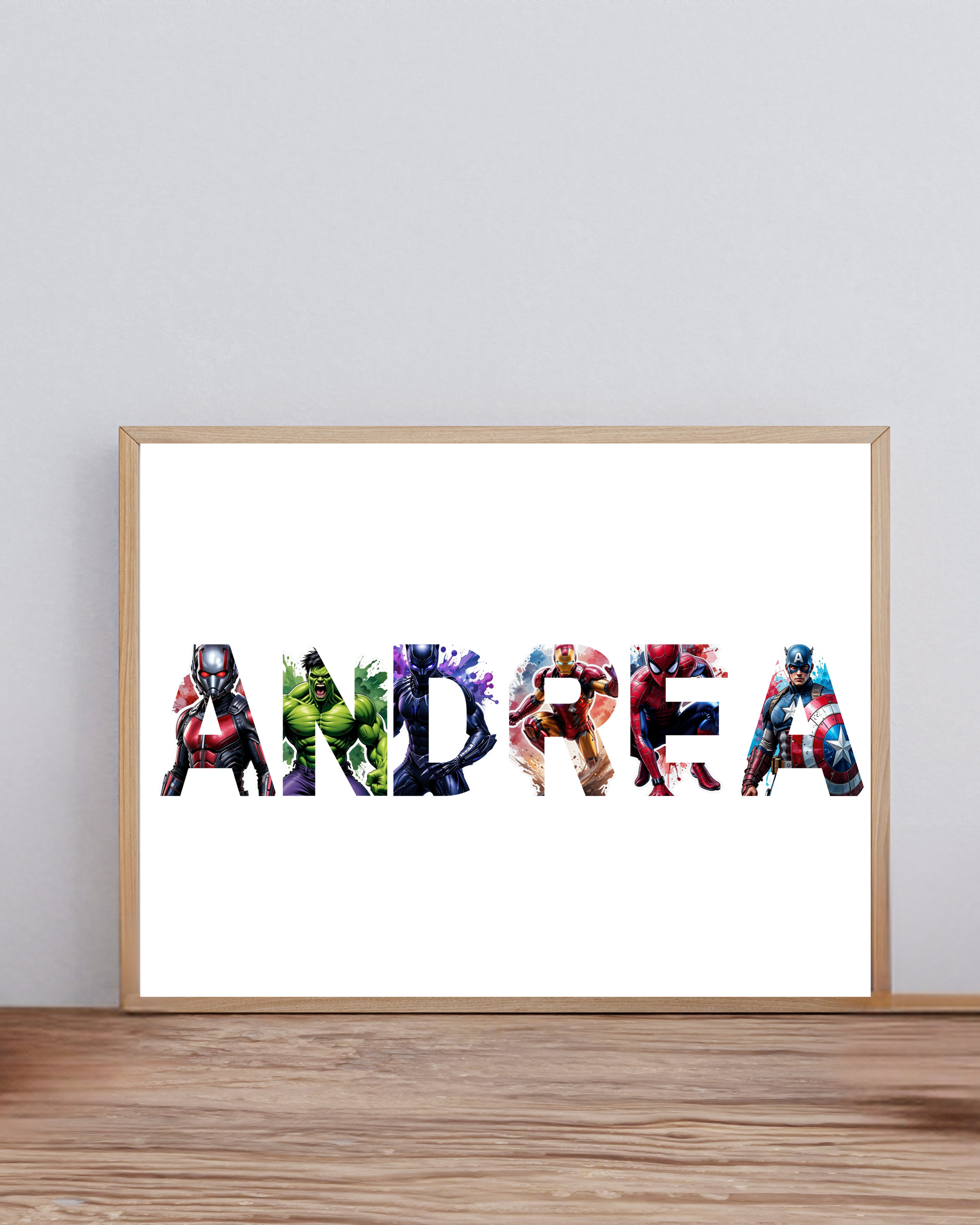 Affiche Avengers prénom Ma boutique