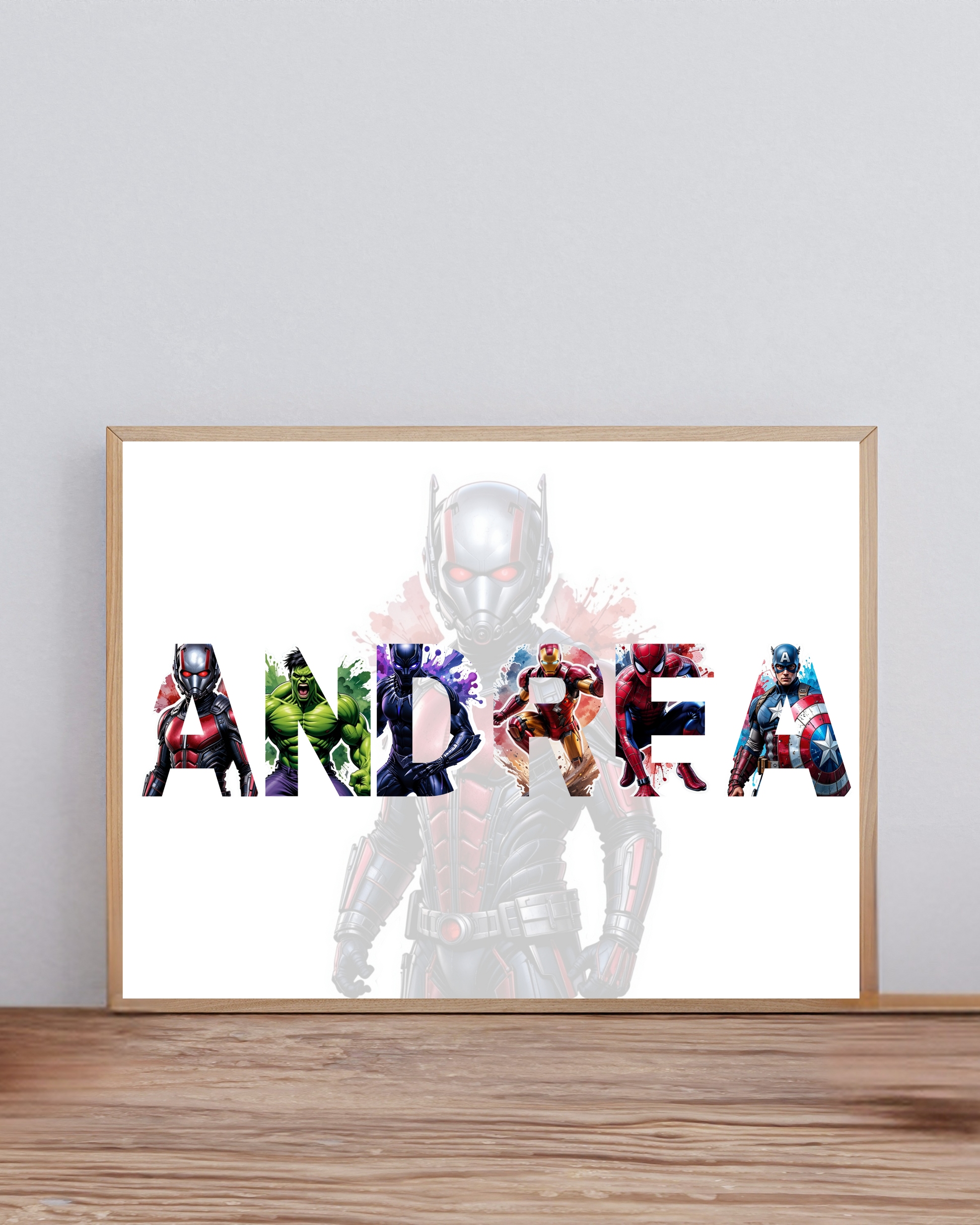Affiche Avengers prénom Ma boutique