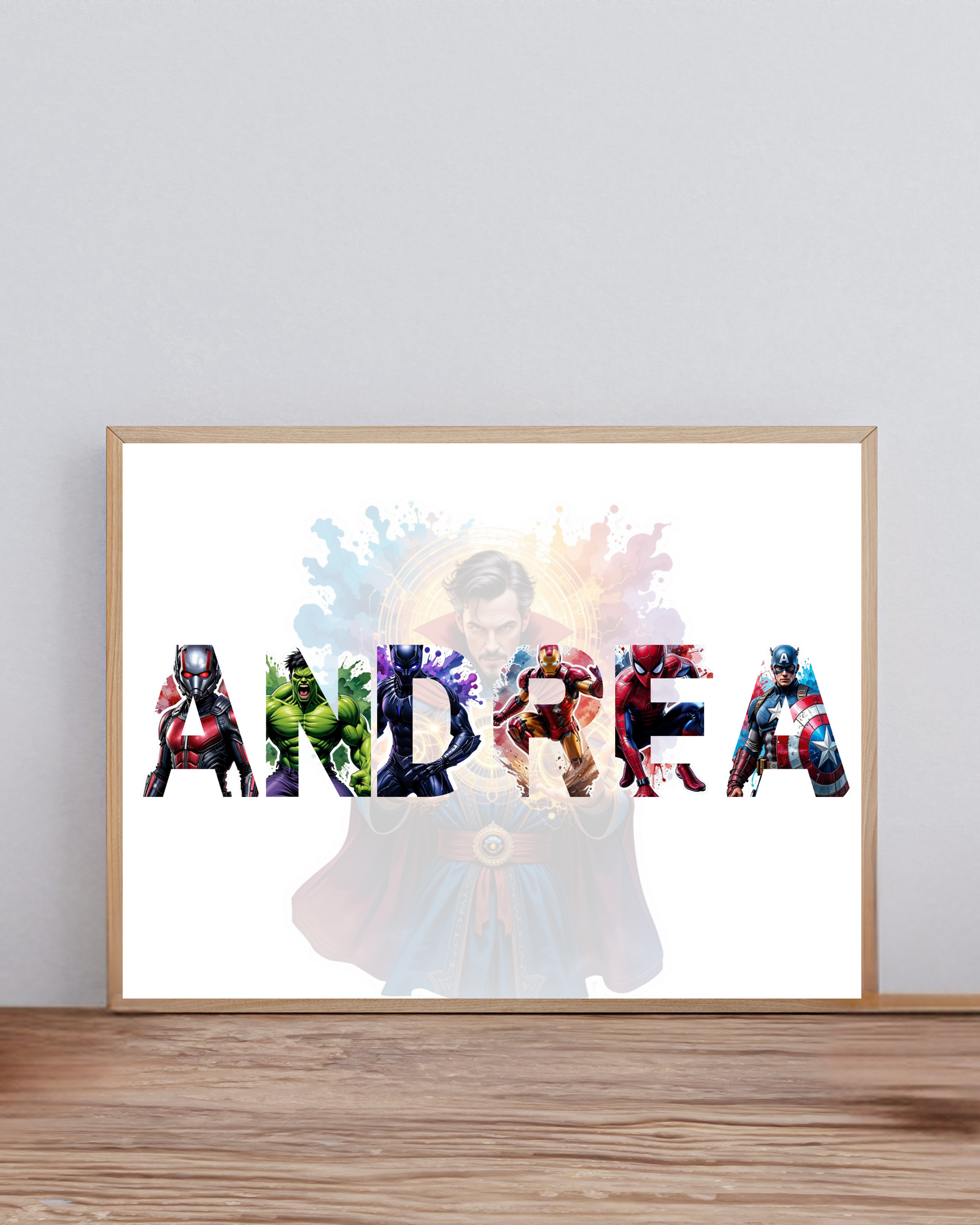 Affiche Avengers prénom Ma boutique