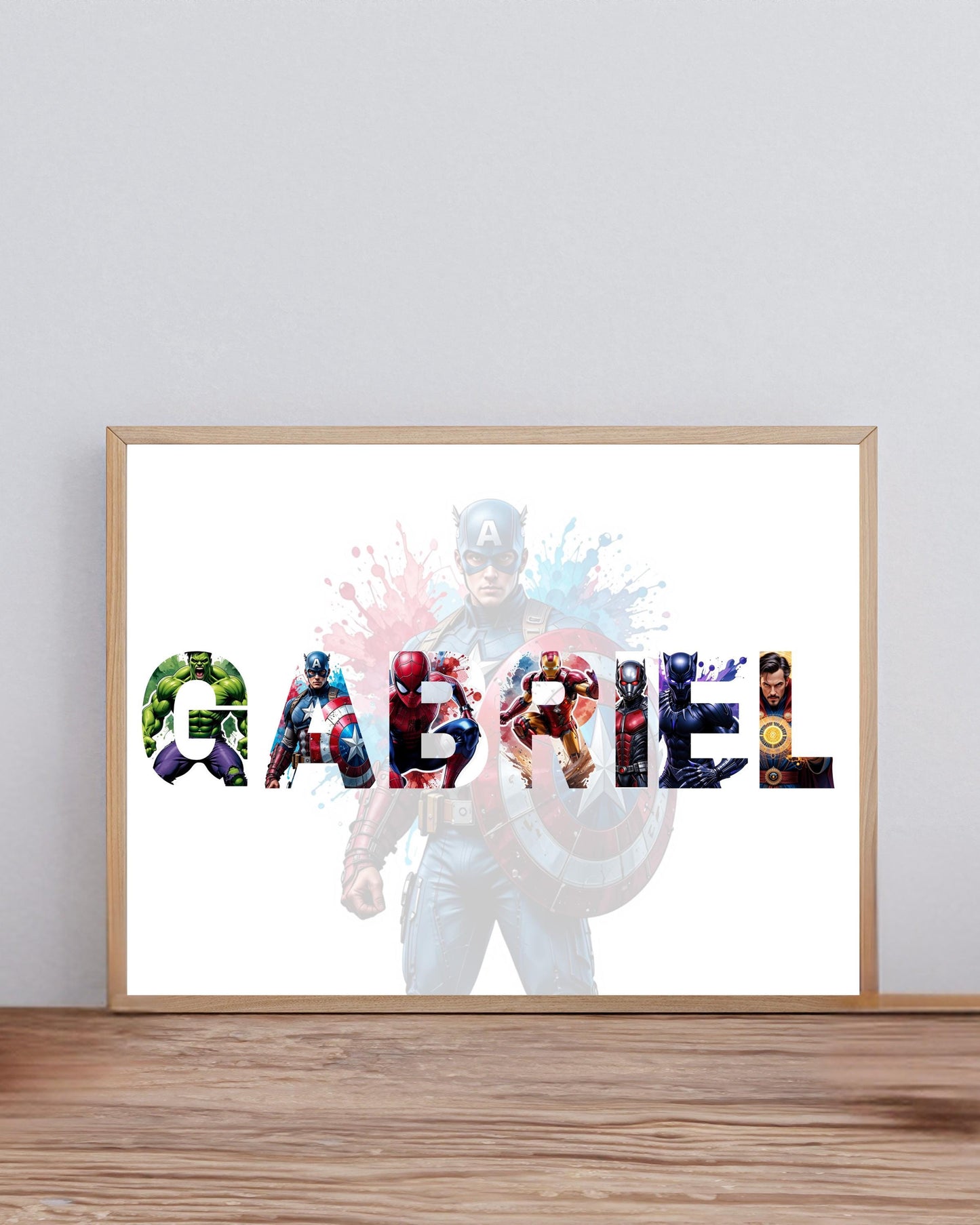 Affiche Avengers prénom Ma boutique