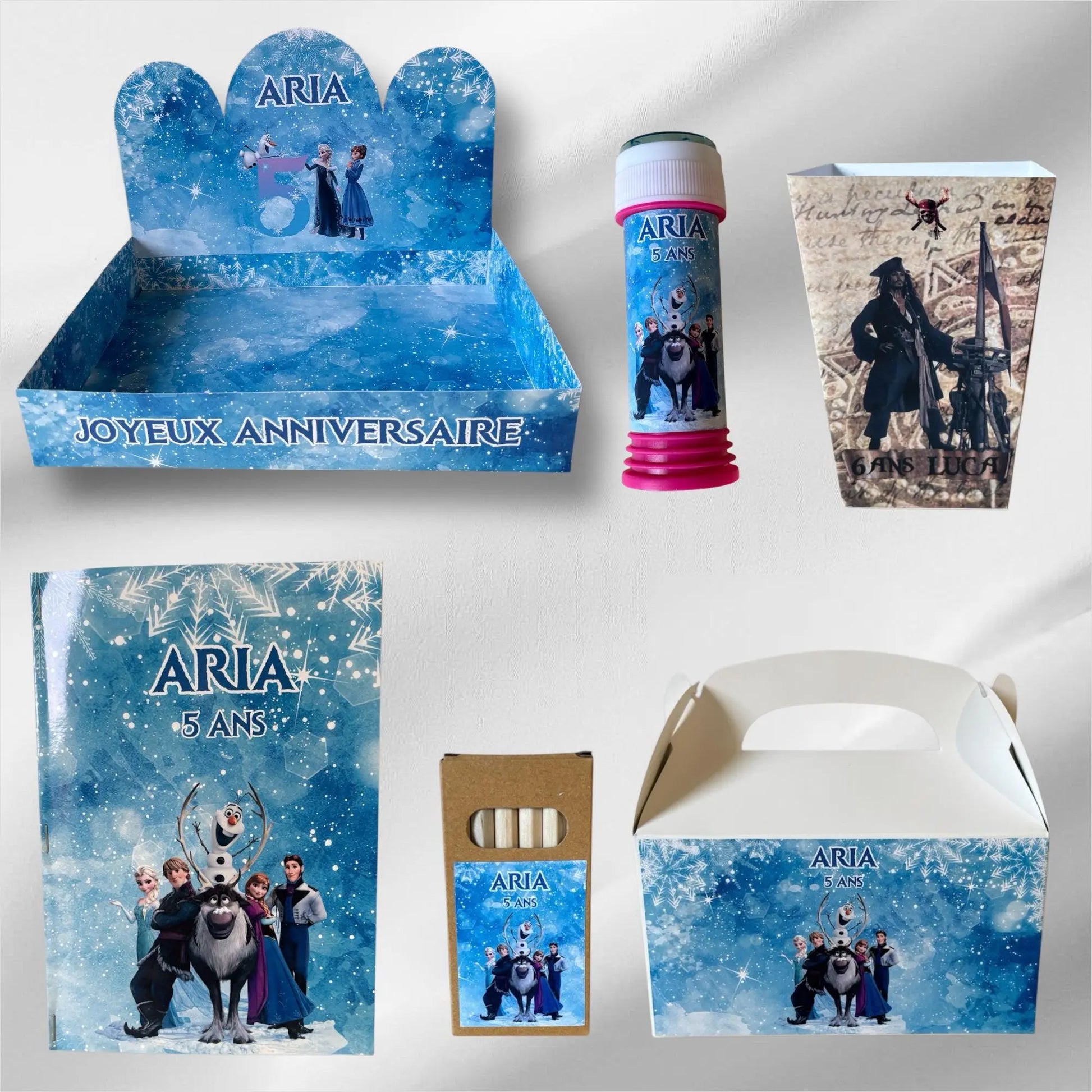 Papeterie personnalisée, étiquette anniversaire, thème, gender reveal, baptême, minecraft, reine des neiges Ma boutique