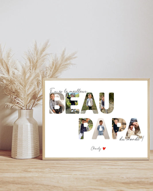 Affiche beau père, beau papa Ma boutique