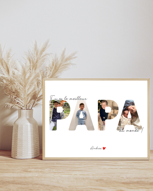 Affiche Papa Ma boutique