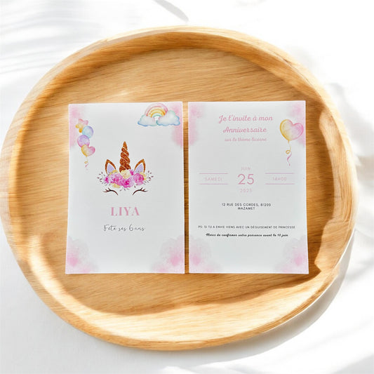 Carte invitation anniversaire TYPH'ART & CO