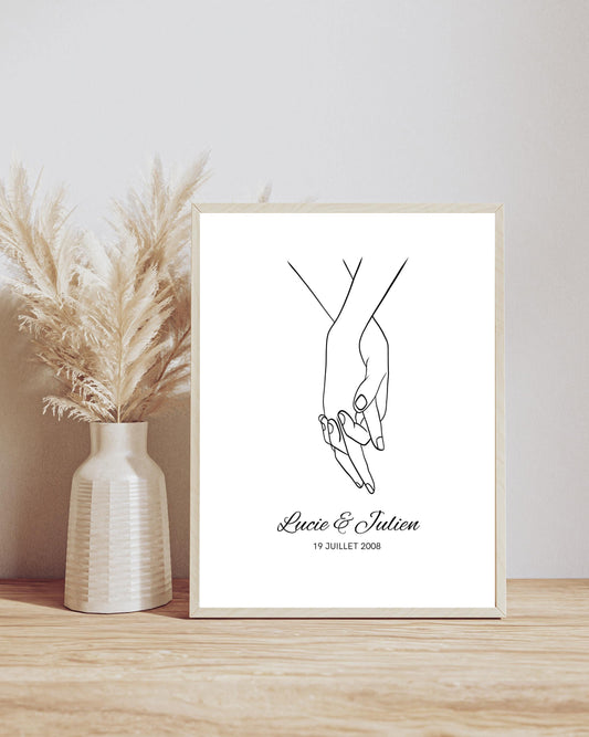 Line art couple mains Ma boutique