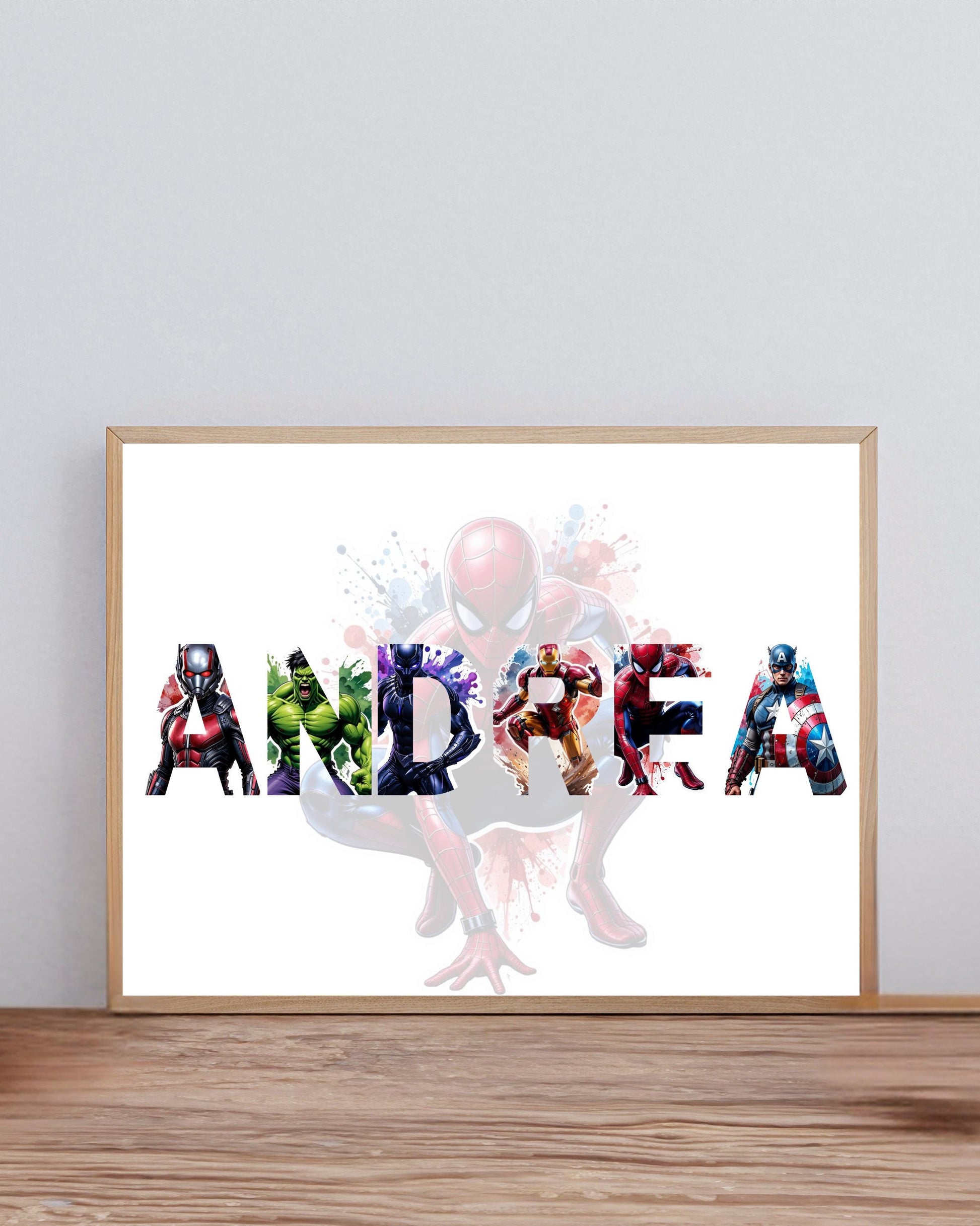 Affiche Avengers prénom Ma boutique