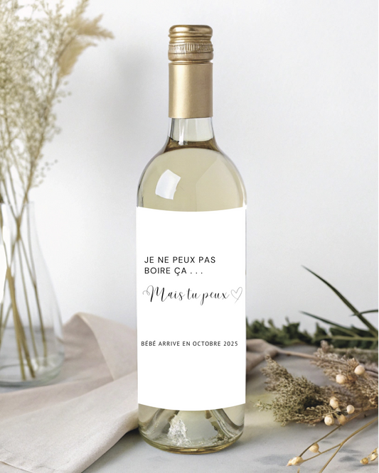 Étiquette bouteille de vin Ma boutique