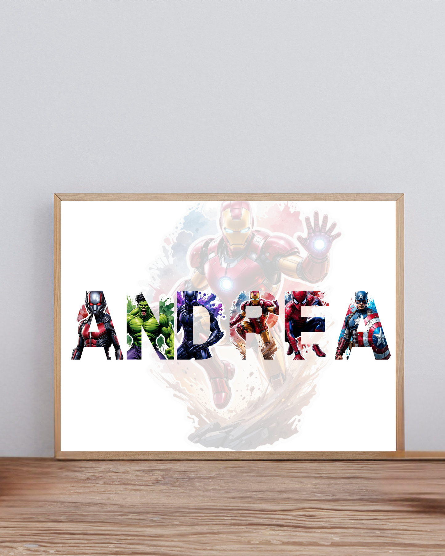 Affiche Avengers prénom Ma boutique