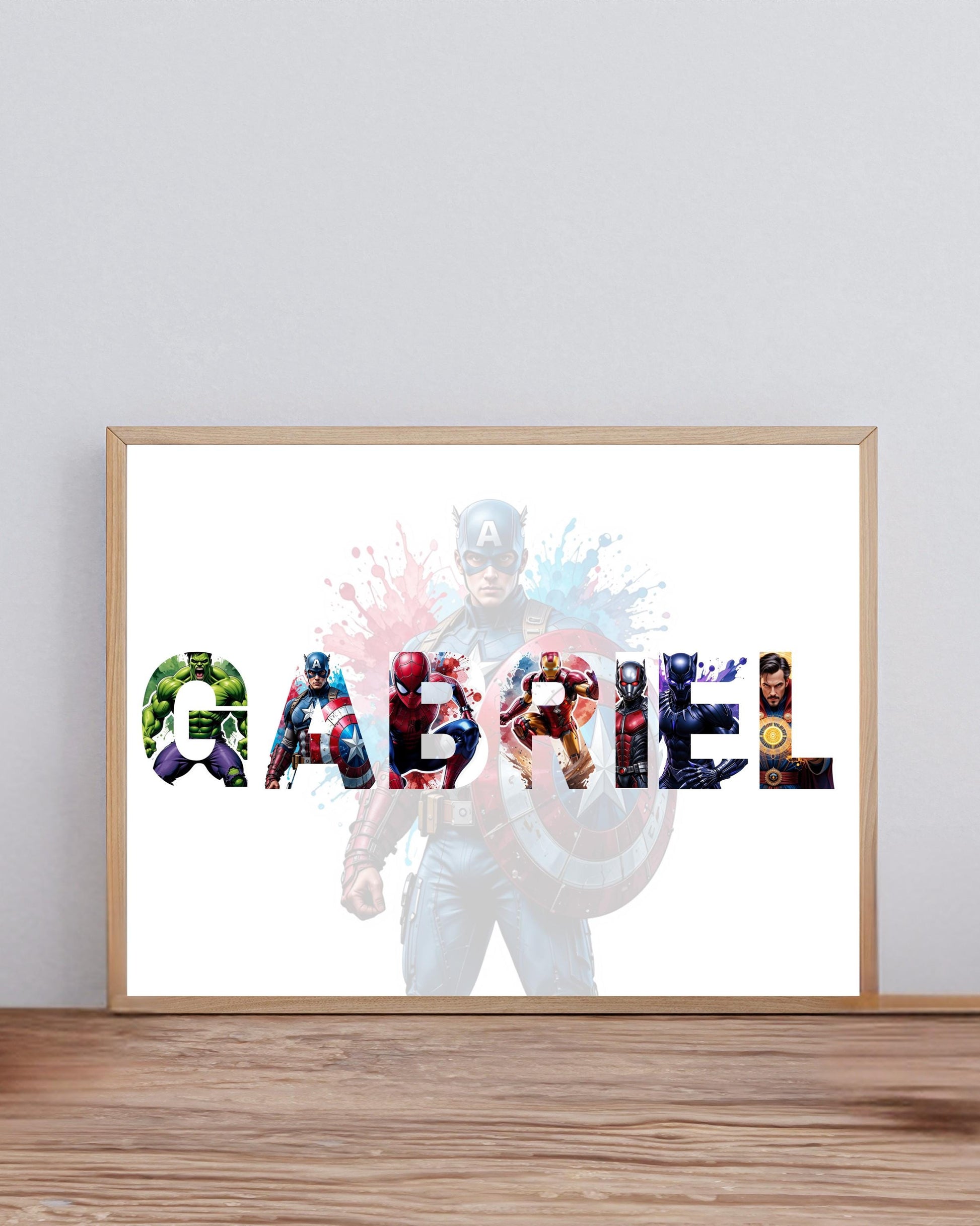 Affiche Avengers prénom Ma boutique