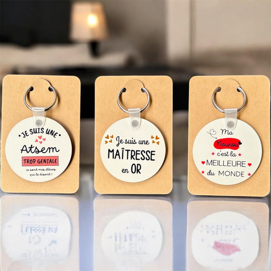 Porte clé, nounou, maîtresse, atsem Ma boutique