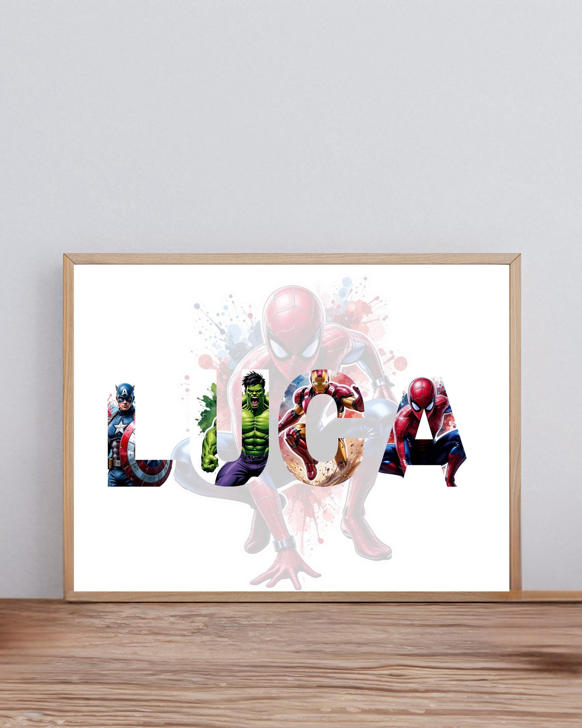 Affiche Avengers prénom Ma boutique